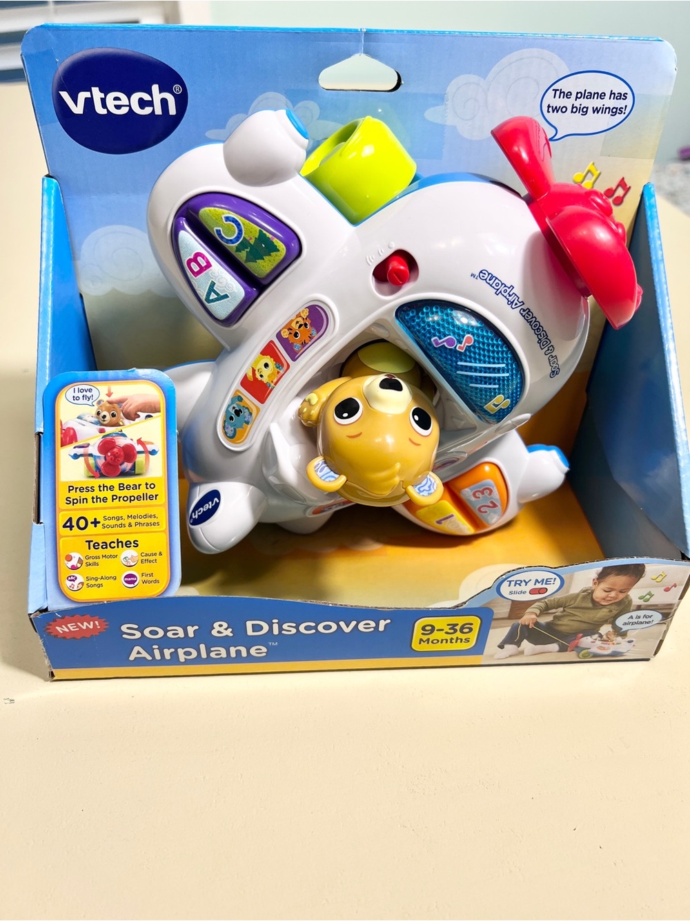VTech Soar & Discover Airplane Interactive Learning Music Toy 9–36 Months New - Picture 2 of 5